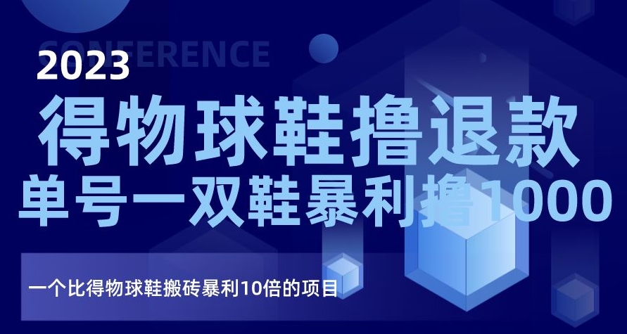 2023得物球鞋撸退款，单号一双鞋暴利撸1000，一个比得物球鞋搬砖暴利10倍的项目【揭秘】-买得值资源库