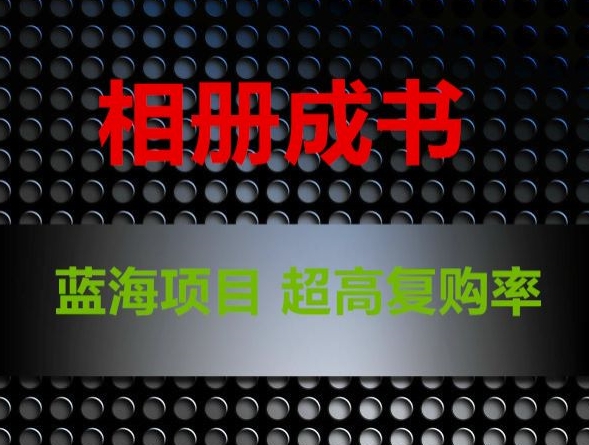 相册成书，蓝海项目，认真操作月入过万【揭秘】-买得值资源库