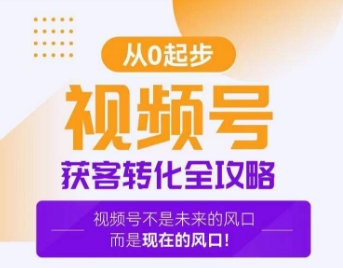 视频号获客转化全攻略，手把手教你打造爆款视频号！-买得值资源库