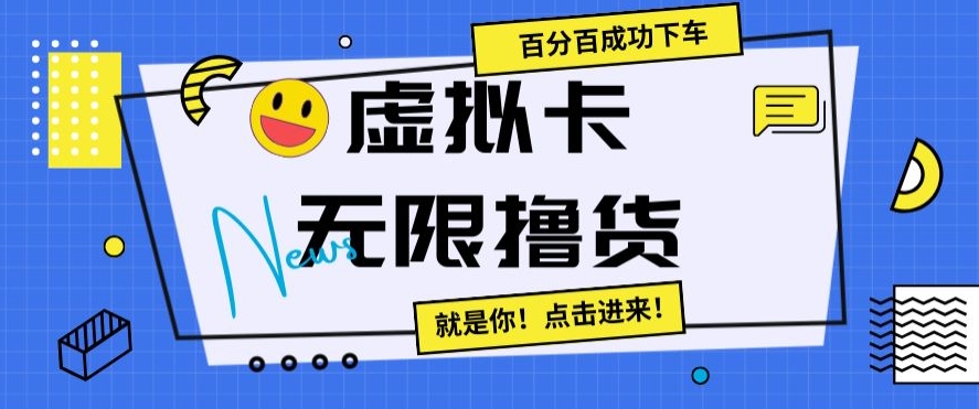 虚拟卡无限撸货，百分百成功下车【仅揭秘】-买得值资源库
