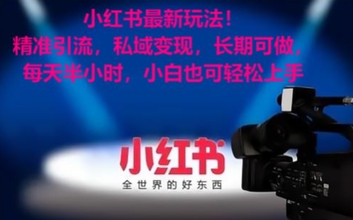 小红书最新玩法！精准引流，私域变现，长期可做，每天半小时，小白也可轻松上手【揭秘】-买得值资源库