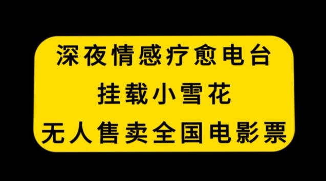 深夜情感疗愈电台，挂载小雪花，无人售卖全国电影票【揭秘】-买得值资源库
