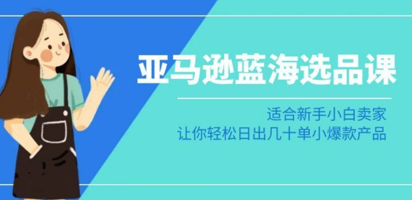 亚马逊-蓝海选品课：适合新手小白卖家，让你轻松日出几十单小爆款产品-买得值资源库