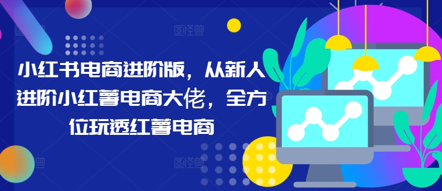 小红书电商进阶版，从新人进阶小红薯电商大佬，全方位玩透红薯电商-买得值资源库