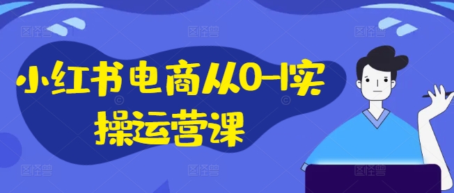 小红书电商从0-1实操运营课，小红书手机实操小红书/IP和私域课/小红书电商电脑实操板块等-买得值资源库