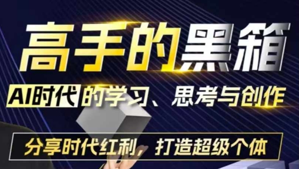 高手的黑箱：AI时代学习、思考与创作-分红时代红利，打造超级个体-买得值资源库