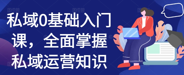 私域0基础入门课，全面掌握私域运营知识-买得值资源库