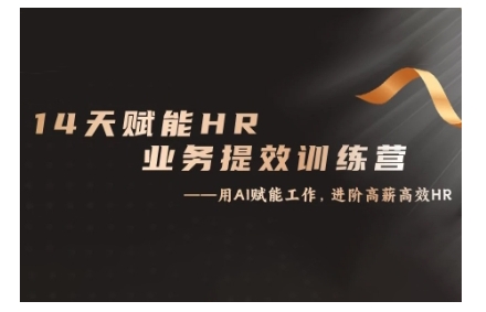 14天ChatGPT赋能HR业务提效训练营，从小白到应用高手-买得值资源库