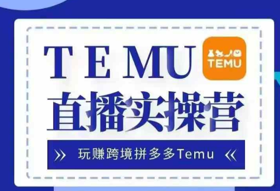 Temu直播实战营，玩赚跨境拼多多Temu，国内电商卷就出海赚美金-买得值资源库