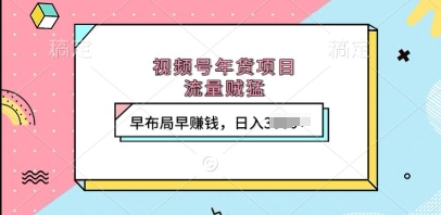视频号年货项目，流量贼猛，早布局早挣钱，日入上k【揭秘】-买得值资源库