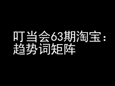 《淘宝天猫打爆班》原创高阶技术第63期，趋势词矩阵技术和玩法-买得值资源库