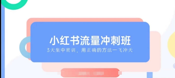 小红书流量冲刺班2025，最懂小红书的女人，快速教你2025年入局小红书-买得值资源库