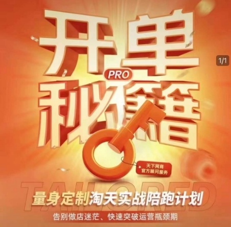 淘宝开单秘籍PRO，量身定制淘天实战陪跑计划，告别做店迷茫、快速突破运营瓶颈期-买得值资源库