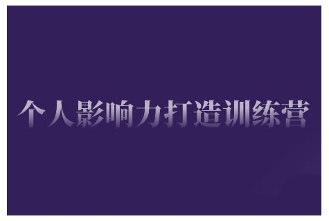 个人影响力打造训练营，掌握公域引流、私域运营、产品定位等核心技能，实现从0到1的个人IP蜕变-买得值资源库