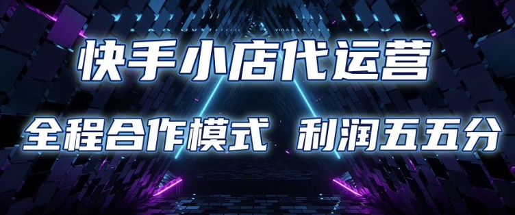 快手小店代运营 限时托管计划 合作模式 利润五五分成【揭秘】-买得值资源库
